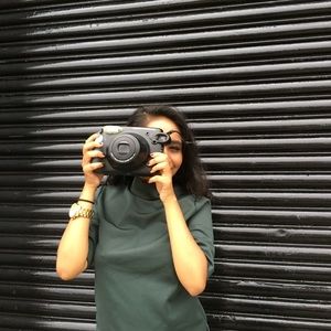 Zara high neck green top